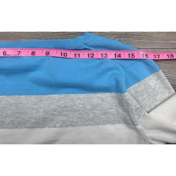 Tommy Hilfiger Sweater Women's L Colorful Stripe Coastal Grandma Casual Chic - Picture 11 of 11
